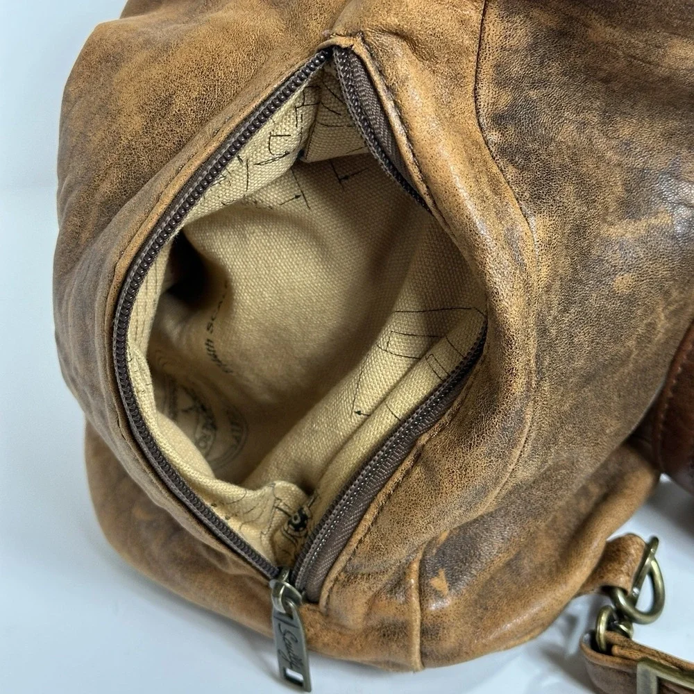 Scully Aero Squadron Vintage Leather Convertible Sling/Backpack Shoulder Bag
